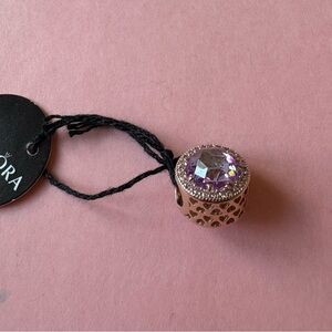 Pandora Radiant Hearts Sparkling Lavender and Rose Gold Charm 781725LCZ